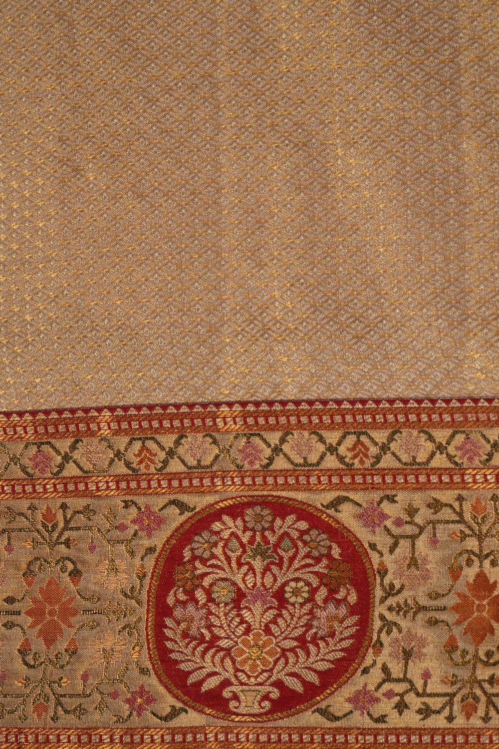 Image of Kanchipattu Tissue Brocade Gold Saree